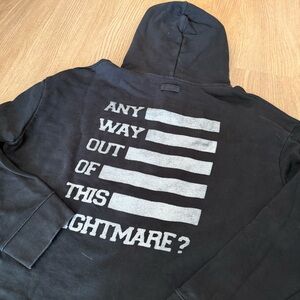 Raf Simons Black Hoodie with White Logo